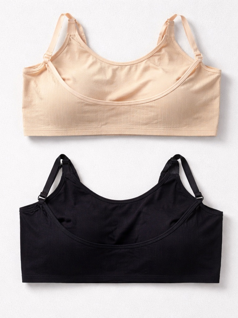 Everyday Comfort Seamless Bralette Set - Black & Cream 2xl - Picture 2 of 2